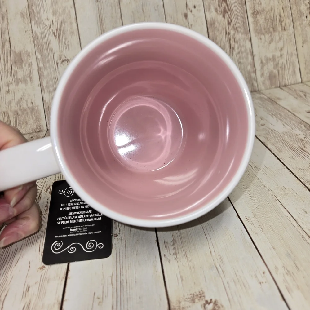 Home Essentials White Coffee Mug with Black Text